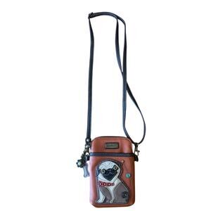 Chala Pug Cellphone Crossbody Purse Bag Dog Travel Convertible Strap
